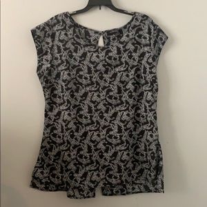 Black and white paisley blouse from The Limited